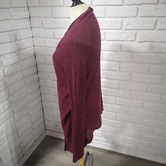 American Eagle Outfitters Ladies Size XL Burgundy Lightweight Open Cardigan - Picture 4 of 11